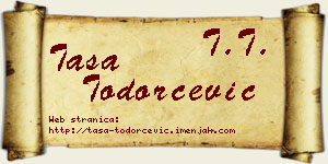 Tasa Todorčević vizit kartica